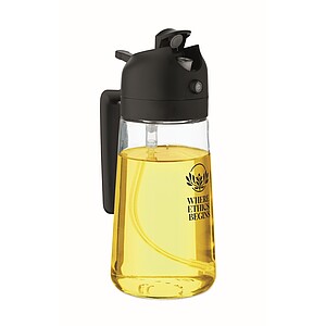 DIPPER Skleněný dávkovač oleje, 450 ml, černá
