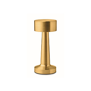 Dobíjecí kovová stolní lampa, zlatá