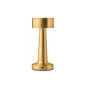 Dobíjecí kovová stolní lampa, zlatá