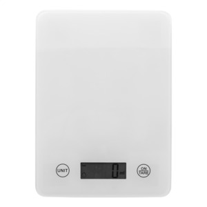 Dobíjecí kuchyňská váha, bílá - reklamní předměty