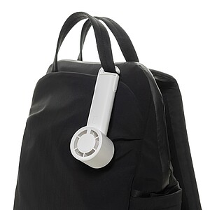 Dobíjecí větráček z recyklovaného plastu, bílá