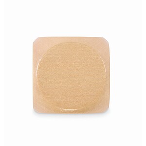 Dřevěná kostka 5 cm, béžová