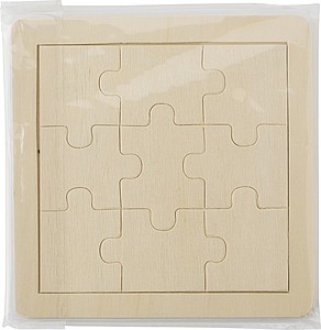 Dřevěné puzzle 9 dílků, k potisku