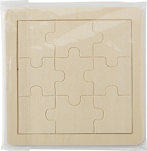 Dřevěné puzzle 9 dílků, k potisku