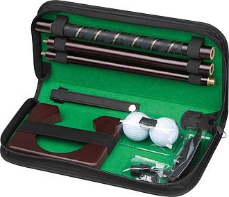 Dřevěný golf set, kompaktní souprava pro kancelářský golf - reklamní předměty