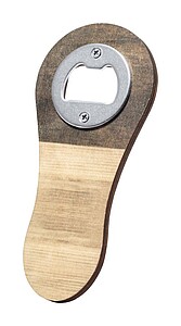 Dřevěný magnetický otvírák na láhve, béžová