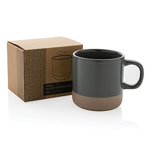 Dvoubarevný keramický hrnek, 360ml, šedý