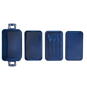 Dvoupatrový lunchbox 1000 + 1300 ml, modrá