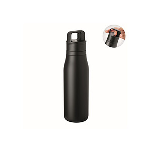 Dvoustěnná láhev 500ml, černá - reklamní předměty