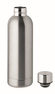 Dvoustěnná láhev na pití, 500ml, stříbrná