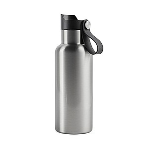 Dvoustěnná láhev na pití 500ml, stříbrná
