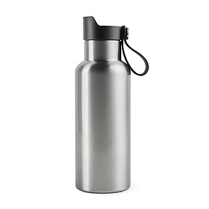 Dvoustěnná láhev na pití 500ml, stříbrná