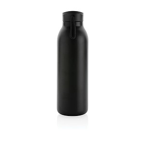 Dvoustěnná láhev na pití 500ml, z recyklované nerez oceli, černá