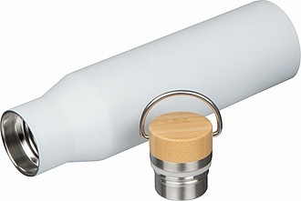 Dvoustěnná láhev na pití z nerezové oceli, 550ml, bílá