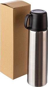 Dvoustěnná láhev z nerezové oceli, 500 ml, stříbrná