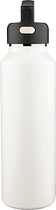 Dvoustěnná láhev z recyklované nerezové oceli, 600 ml, bílá