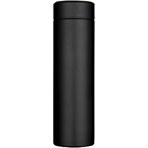 Dvoustěnná nerezová termoláhev o objemu 450 ml s čajovým sítkem, černá