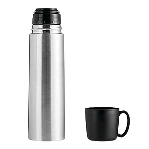 Dvoustěnná nerezová termoska 500 ml, stříbrná