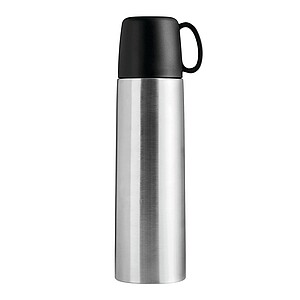Dvoustěnná nerezová termoska 500 ml, stříbrná