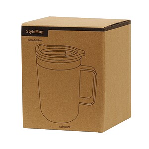 Dvoustěnný cestovní hrnek 400 ml, černá