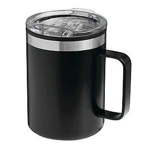 Dvoustěnný cestovní hrnek 400 ml, černá