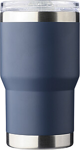 Dvoustěnný cestovní hrnek z recyklované nerezové oceli 350 ml, modrá