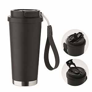 Dvoustěnný hrnek 500ml, černá - reklamní předměty