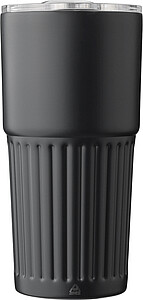 Dvoustěnný hrnek z recyklované nerezové oceli 500 ml, černá