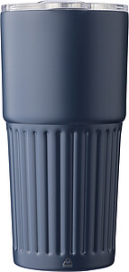Dvoustěnný hrnek z recyklované nerezové oceli 500 ml, modrá