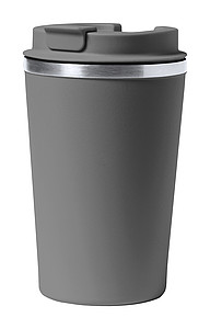 Dvoustěnný nerezový termo hrnek, 350ml, šedý
