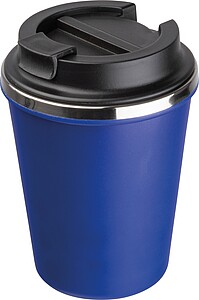 Dvoustěnný nerezový termohrnek 350 ml, modrá - reklamní předměty
