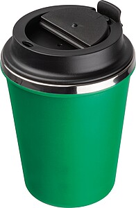 Dvoustěnný nerezový termohrnek 350 ml, zelená