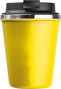 Dvoustěnný nerezový termohrnek 350 ml, žlutá