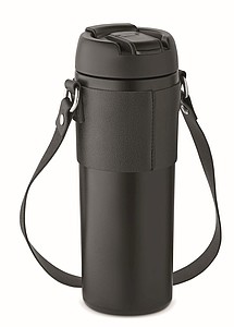 Dvoustěnný nerezový termohrnek s popruhem na rameno, 700ml