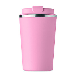 Dvoustěnný pohárek 350 ml, světle růžová