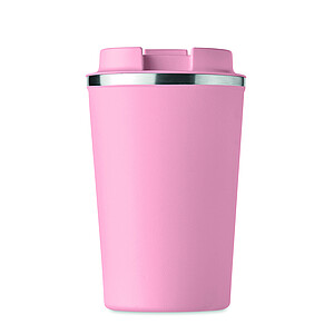 Dvoustěnný pohárek 350 ml, světle růžová