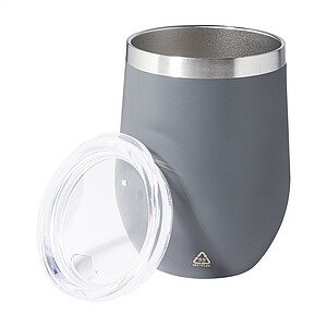 Dvoustěnný termo hrnek z recyklované nerezové oceli, 350 ml, šedá