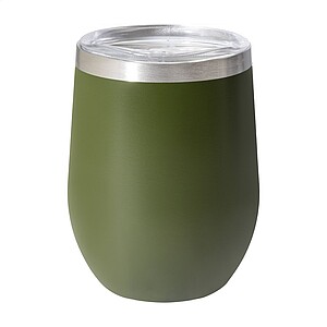 Dvoustěnný termo hrnek z recyklované nerezové oceli, 350 ml, tmavě zelená
