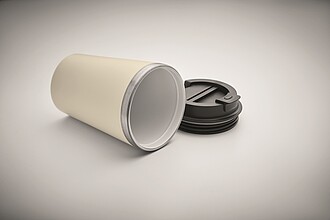 Dvoustěnný termohrnek 350, béžová