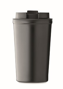 Dvoustěnný termohrnek 450 ml, černá - termohrnek s vlastním potiskem