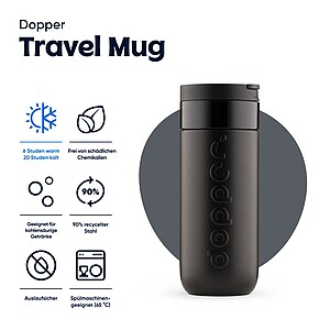 Dvoustěnný termohrnek Dopper 400 ml, černá