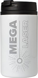 Dvoustěnný termohrnek z nerezové oceli. Objem 300ml. Bílá. - reklamní předměty