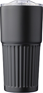 Dvoustěnný termohrnek z recyklované nerezové oceli 500 ml, černá - termohrnek s vlastním potiskem