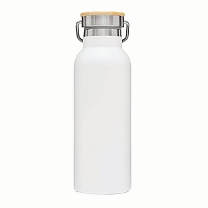 Dvouvrstvá nerezová láhev na pití, 500ml, bílá