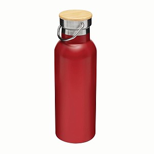 Dvouvrstvá nerezová láhev na pití, 500ml, červená