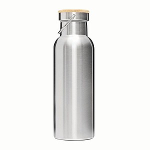Dvouvrstvá nerezová láhev na pití, 500ml, stříbrná