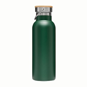 Dvouvrstvá nerezová láhev na pití, 500ml, zelená