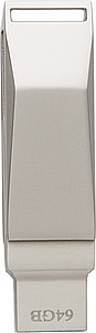 EKINOL Otočný USB 3.0 s USB-A a USB-C, 64 GB, stříbrná - reklamní předměty