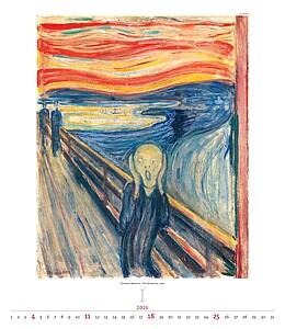 Expressionism 2026, nástěnný kalendář, prodloužená záda
