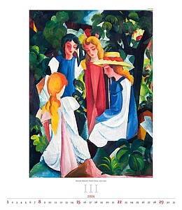 Expressionism 2026, nástěnný kalendář, prodloužená záda